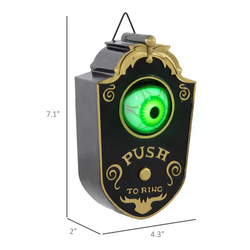 7.1in Animatronic Doorbell Halloween Decor - Image 8