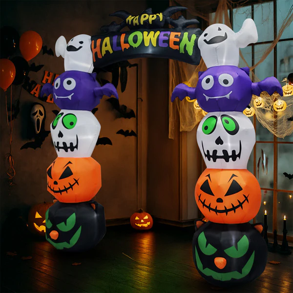 8.2ft Stacking Pumpkin Arch Halloween Inflatable - Image 10
