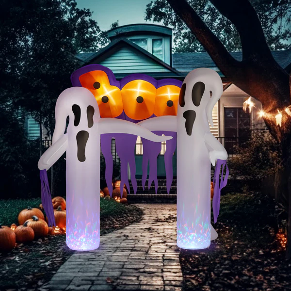 9.8ft White Ghost Arch Halloween Inflatable