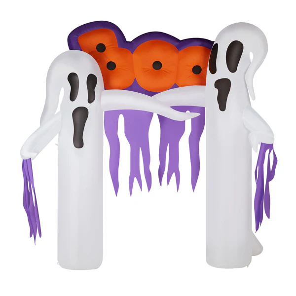 9.8ft White Ghost Arch Halloween Inflatable - Image 9