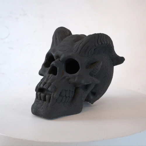 Fireproof Skull Gas Log Halloween Decor - Image 9